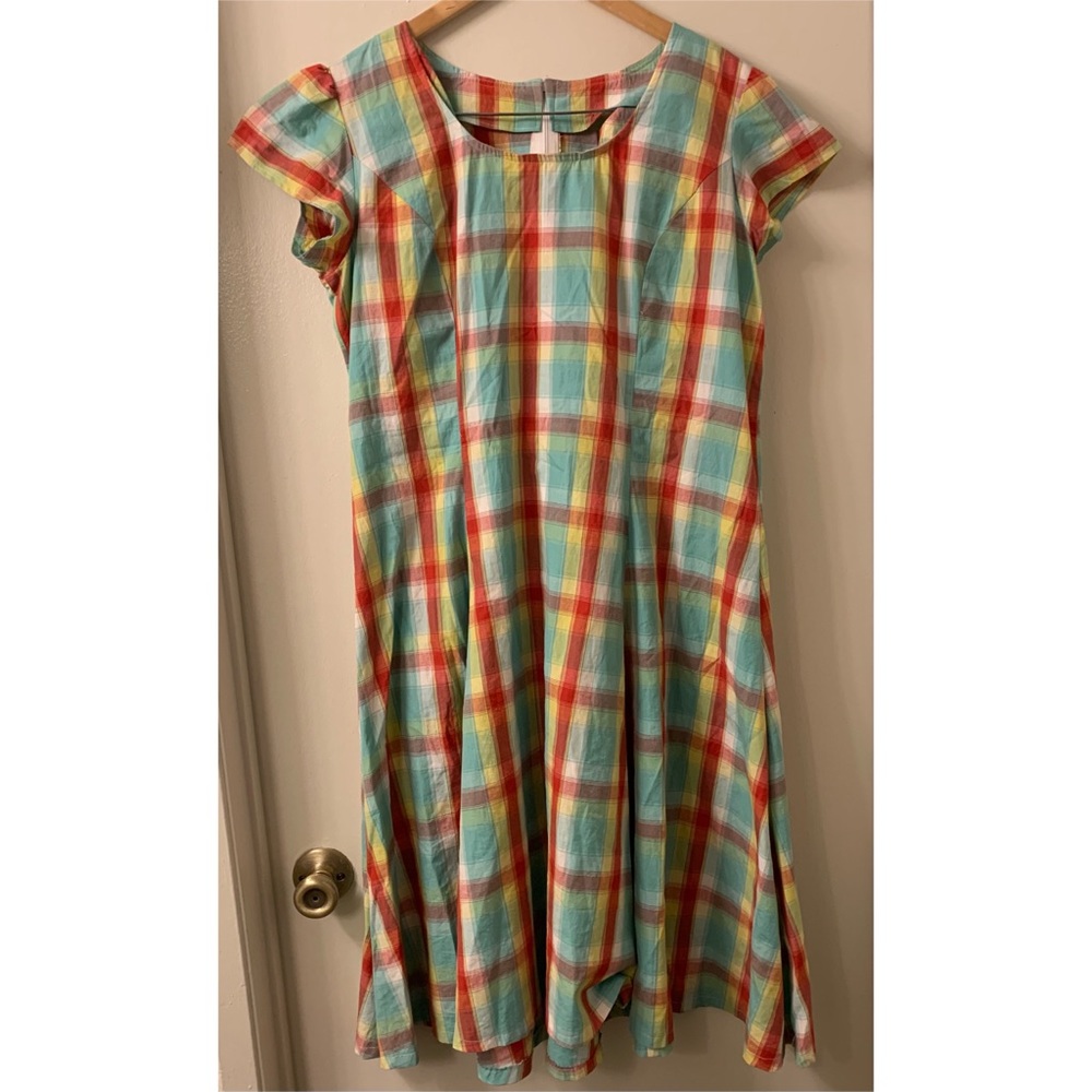 Vintage style a-line gingham dress